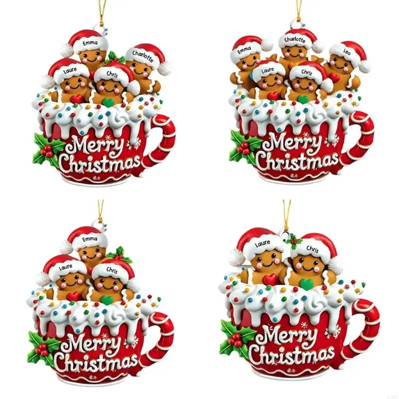 Holiday Decoration Acrylic Gingerbreads Cookie Hanging Ornament