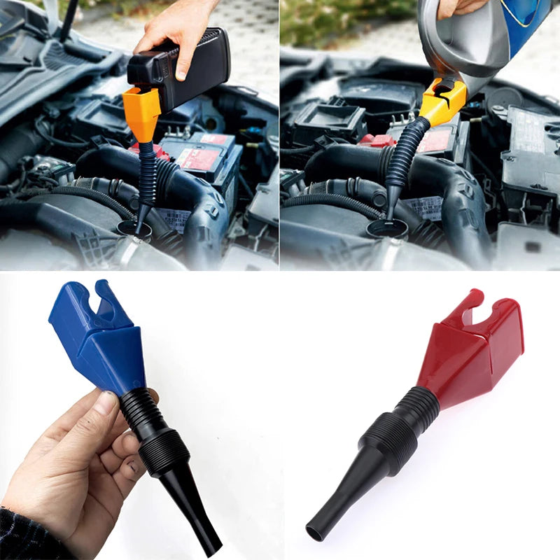 Car Refueling Funnel Gasoline Foldable Engine Oil Tool Plastic Auto