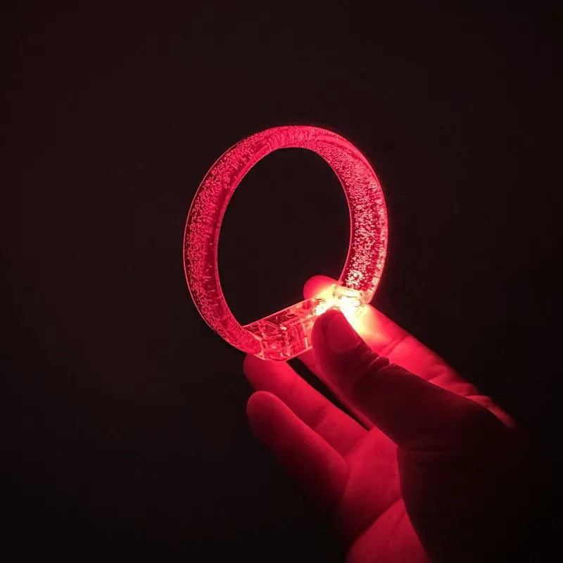 10 30 50 LED Bracelets Customizable Logos Text Suitable Wedding Zpaxo Red 50pcs