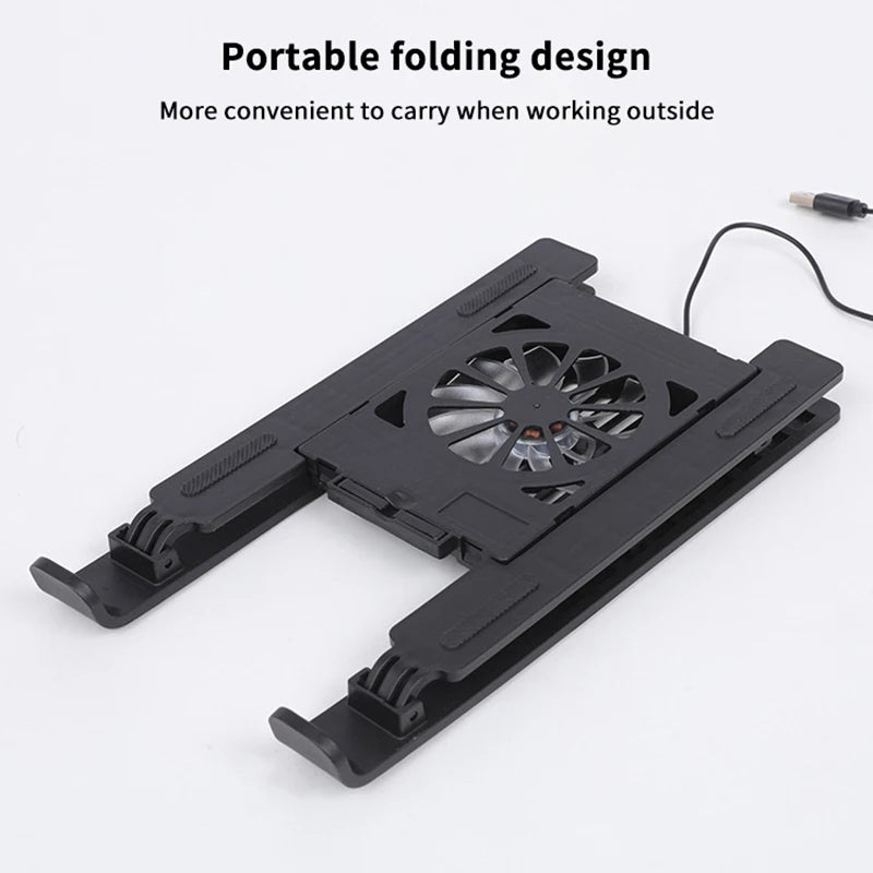 Foldable Laptop Cooling Stand with Fan – Portable Riser