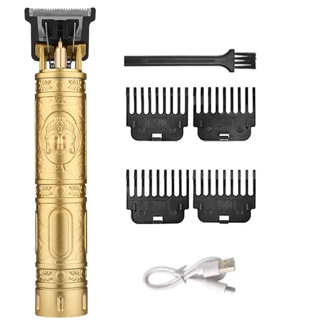 2026 Hot Sale！T9 Cordless Vintage Hair Clipper Electric USB Fast Charging Portable Hair Trimmer Barber Shaver For Mens Zpaxo 060-GoldBuddha