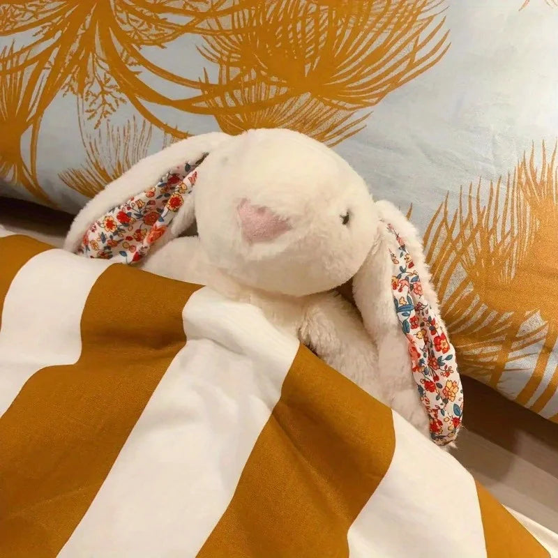 Cute Sitting Long Ear Rabbit Plush Doll Creative Soft Stuffed Anima