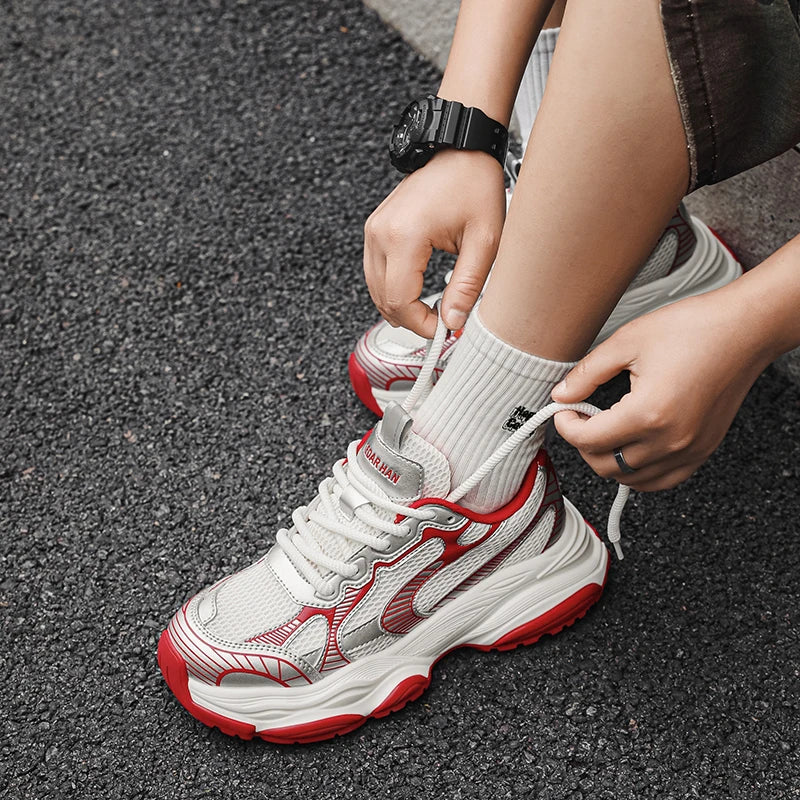 Men's Casual Sneakers Luxury Trainer Shoes Breathable Race Running