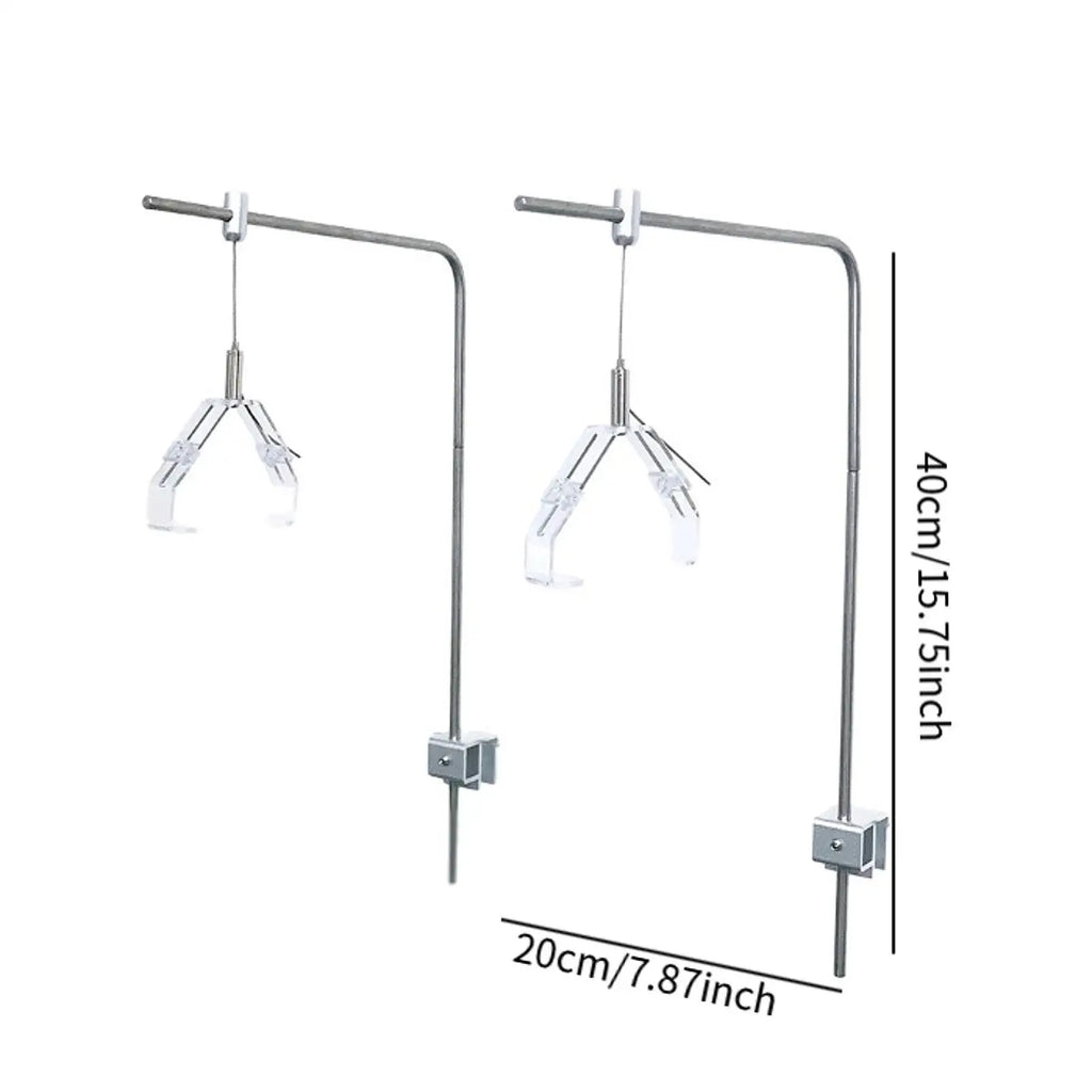 2Pcs Adjustable Aquarium Light Holder Bracket Mount Fish Tank LED Light Rack Hanging Kit for Home Office Fish Saltwater Aquarium Zpaxo