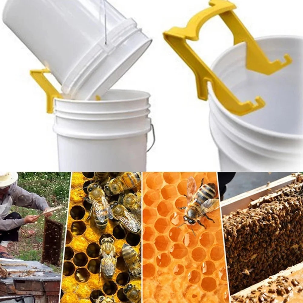 Beekeeping Honey Gallon Bucket Holder Plastic Bracket Rack Frame Grip