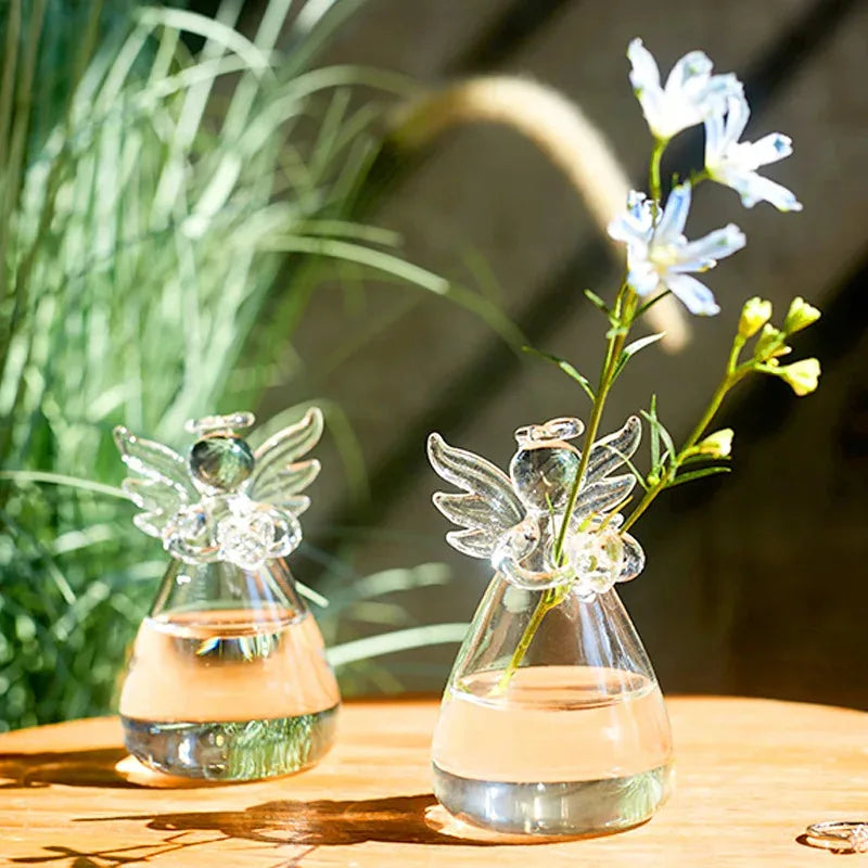 Glass Hydroponic Vase Suitable Wedding Decorations Angel Floral