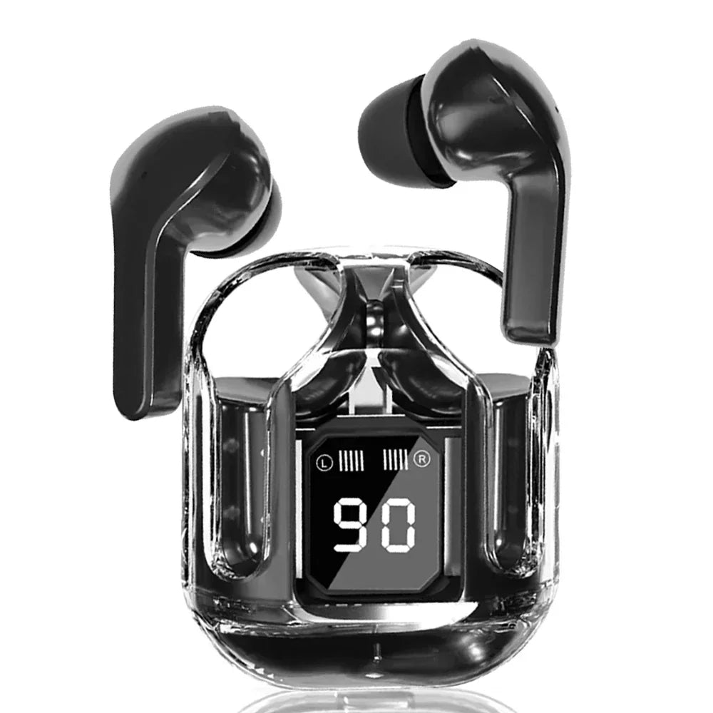 Wireless Earphones Transparent Charging Box Design Touch Control