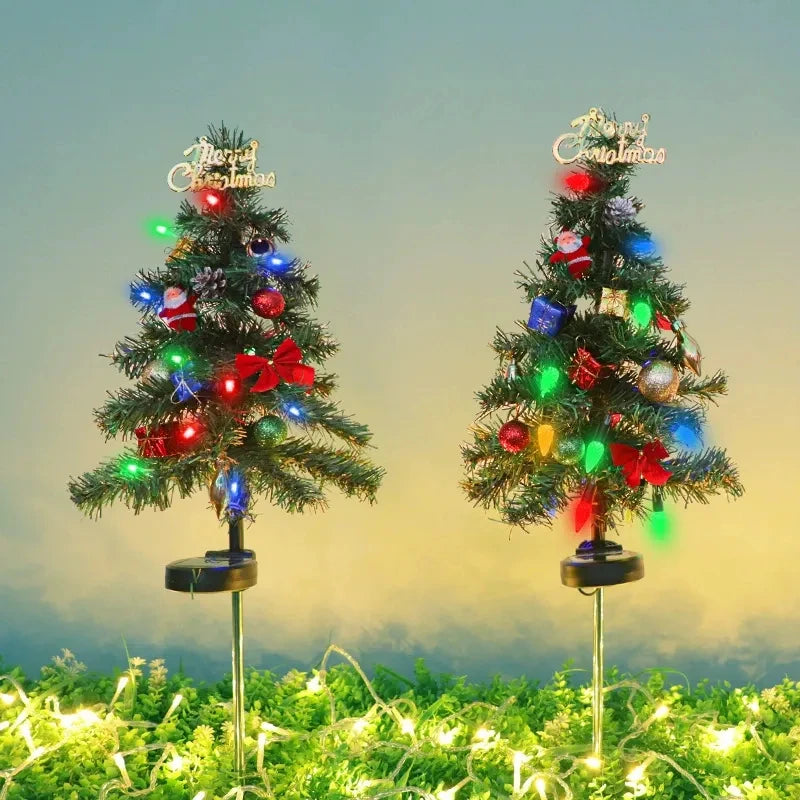 Christmas Tree LED Lights Solar Outdoor Decorative Lawn Garden Lamp Zpaxo