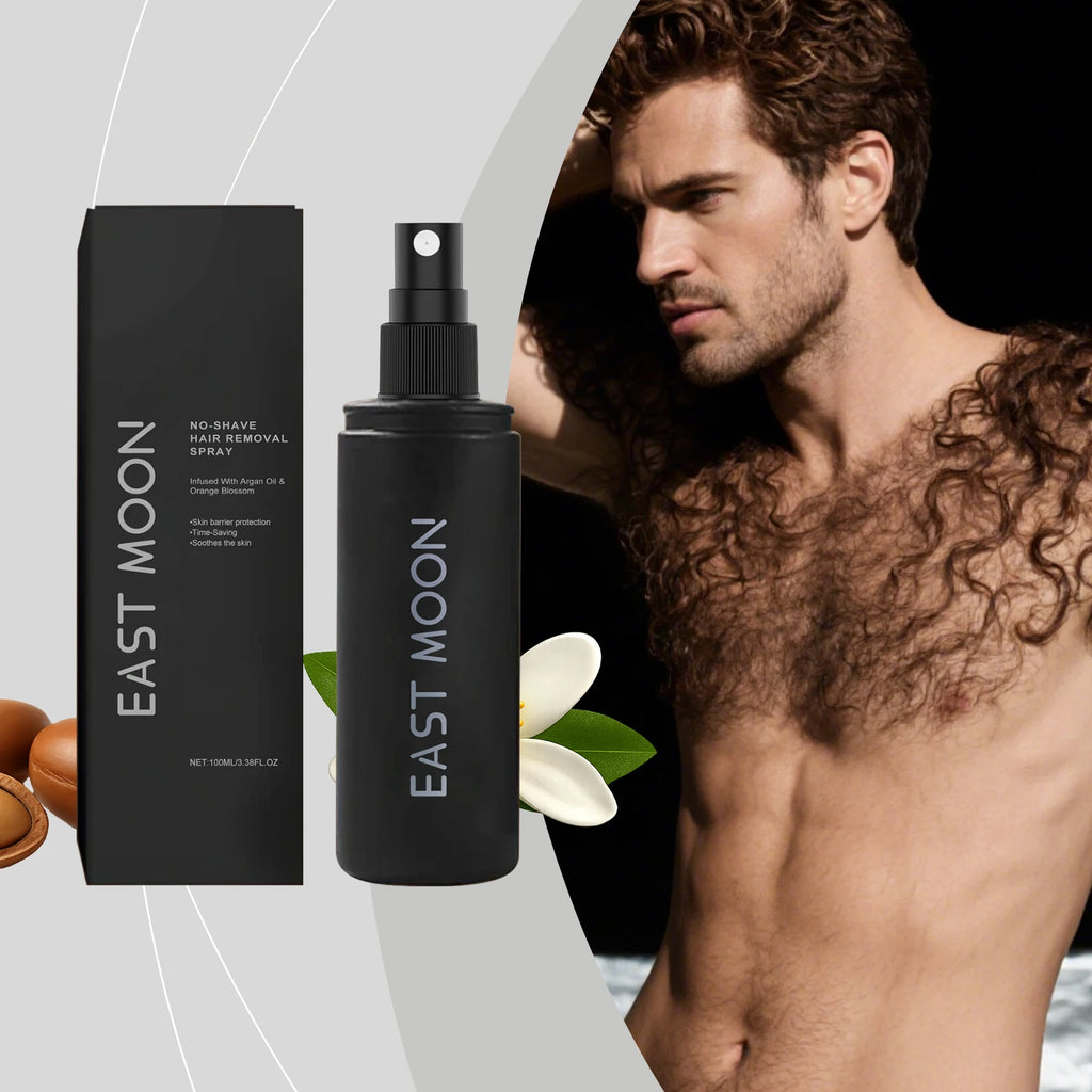East Moon Argan Oil Hair Removal Spray Growth Inhibitor Body Intimate Area Good Smell Adult Permanent Painless Hair Remove Spray Zpaxo