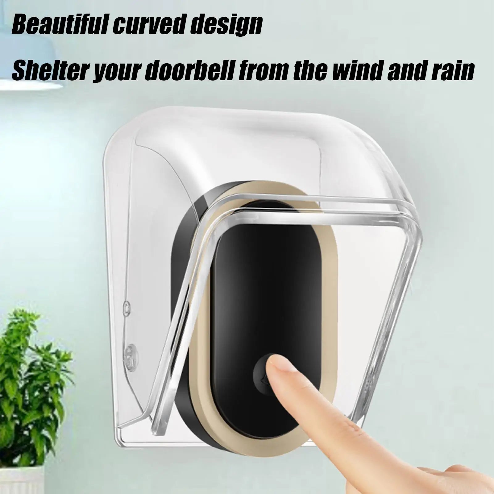 Waterproof Doorbell Cover Rain Case Wireless Button Smart Ring Chime