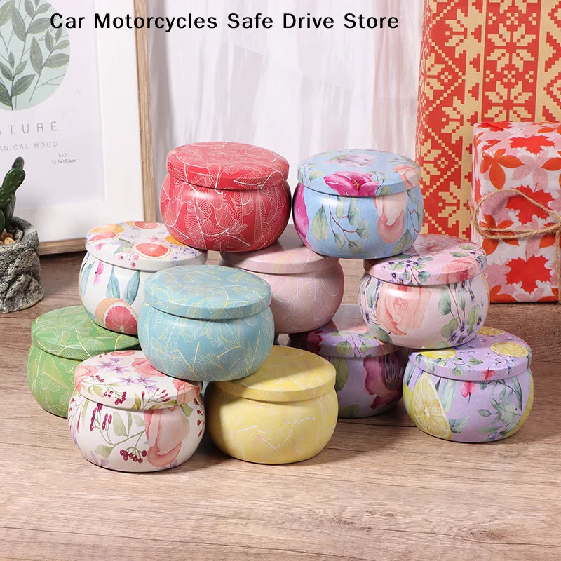 CM4OZ Sealed Jar Metal Candle Tin Jars Candy Box Rose Tea Pot Jewelry