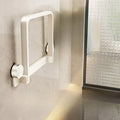 Toilet suction cup folding basin holder bathroom non perforated basin storage rack bathroom toilet storage rack Zpaxo WHITE 2PC