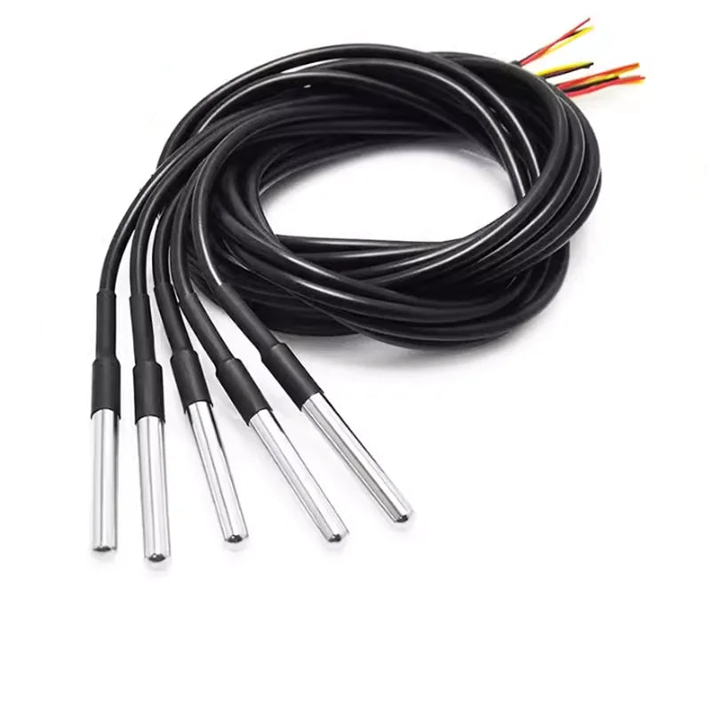 Stainless steel encapsulated waterproof DS18b20/LM35DZ temperature probe temperature sensor waterproof wire Zpaxo 200CM DS18B20