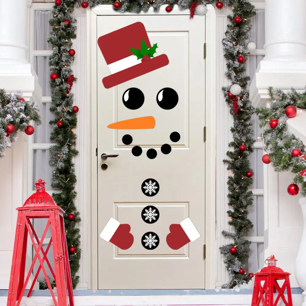 Fridge Stickers Door Decals Christmas Decorations Funny Home Decor