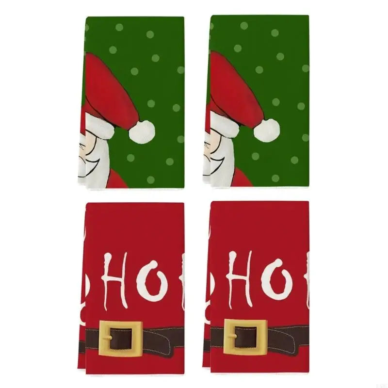 Holiday Decorative Kitchen Towels Quick Drying Microfiber Christmas