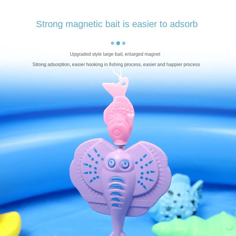 Magnetic Fishing Toy Pool for Boys and Girls, Fun Game for Playing Home, Summer Puzzle Square Night Market Stall Set Zpaxo