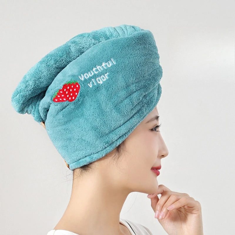 Super Absorbent Microfiber Hair Towel Wrap Bonnet for Women Hair Towel Wrap Zpaxo SKY BLUE
