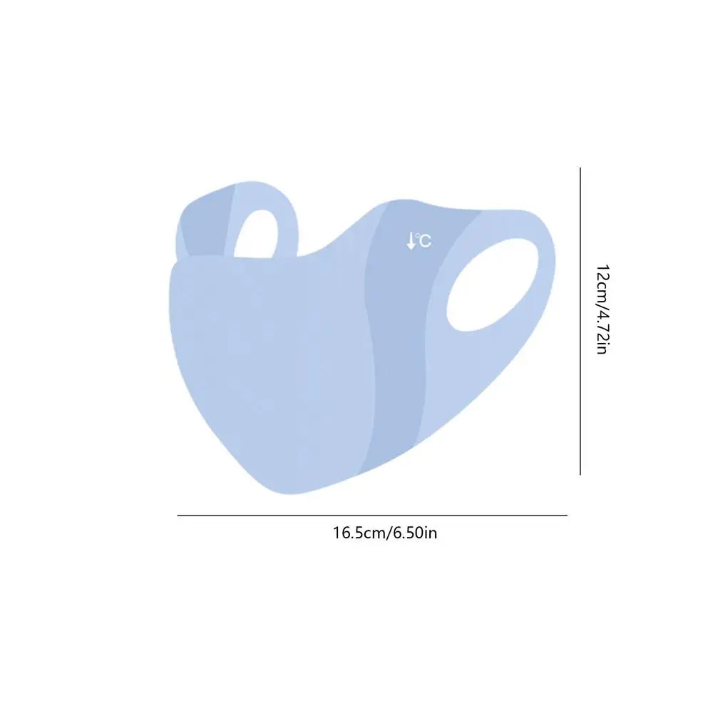 Women's UPF 50+ Ice Silk UV Face Cover – Cooling & Breathable UV Face Cover Zpaxo Sky Blue