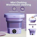 EU 8L Foldable Mini Washing Machine Spin Dryer Portable Small Washer for Socks Underwear Lingerie Space-saving Household Zpaxo EUAs shown 8L