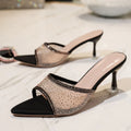 2026 Summer Women's High-heeled Sandals Stiletto Rhinestone Slippers
