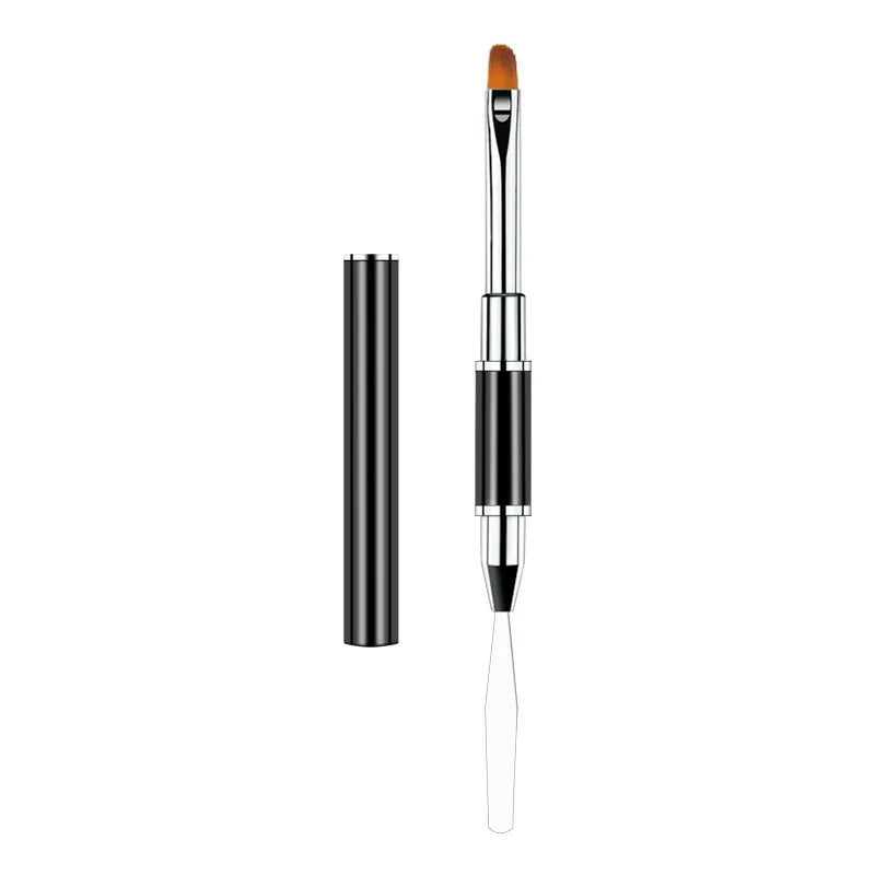 1 Dual-end Acrylic 12 Nail Art Gel Brush Extension Builder Stainless Zpaxo 1PCS