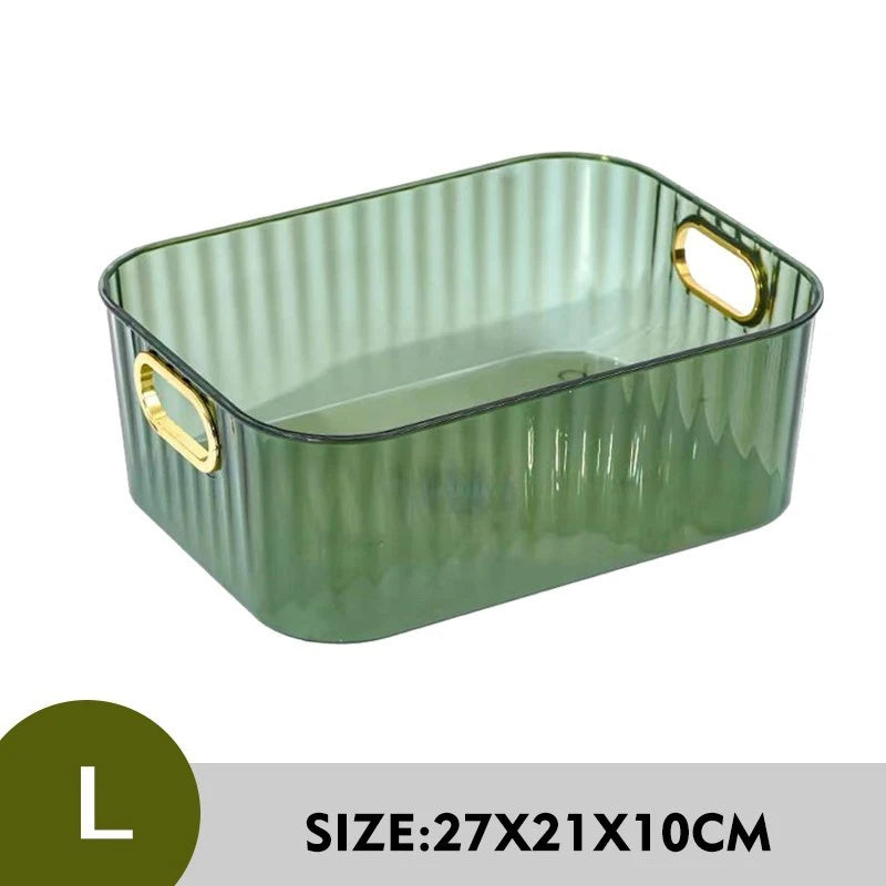 CMLarge Capacity Transparent Storage Box Cosmetic Container Plastic