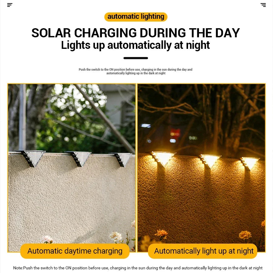2-Pack Solar LED Outdoor Step Lights – Waterproof Stair Lights