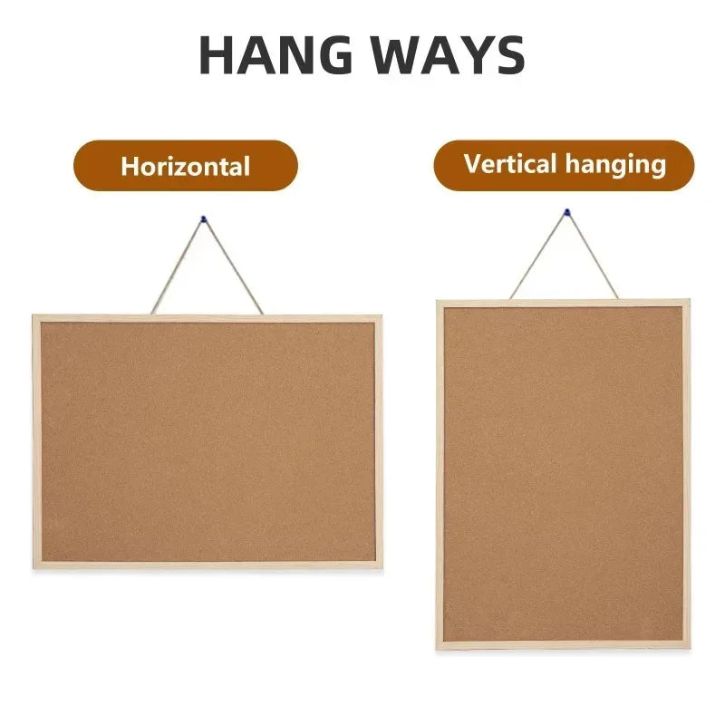 Retro Cork Board Frame Advertising Display Single-sided Photo Wall