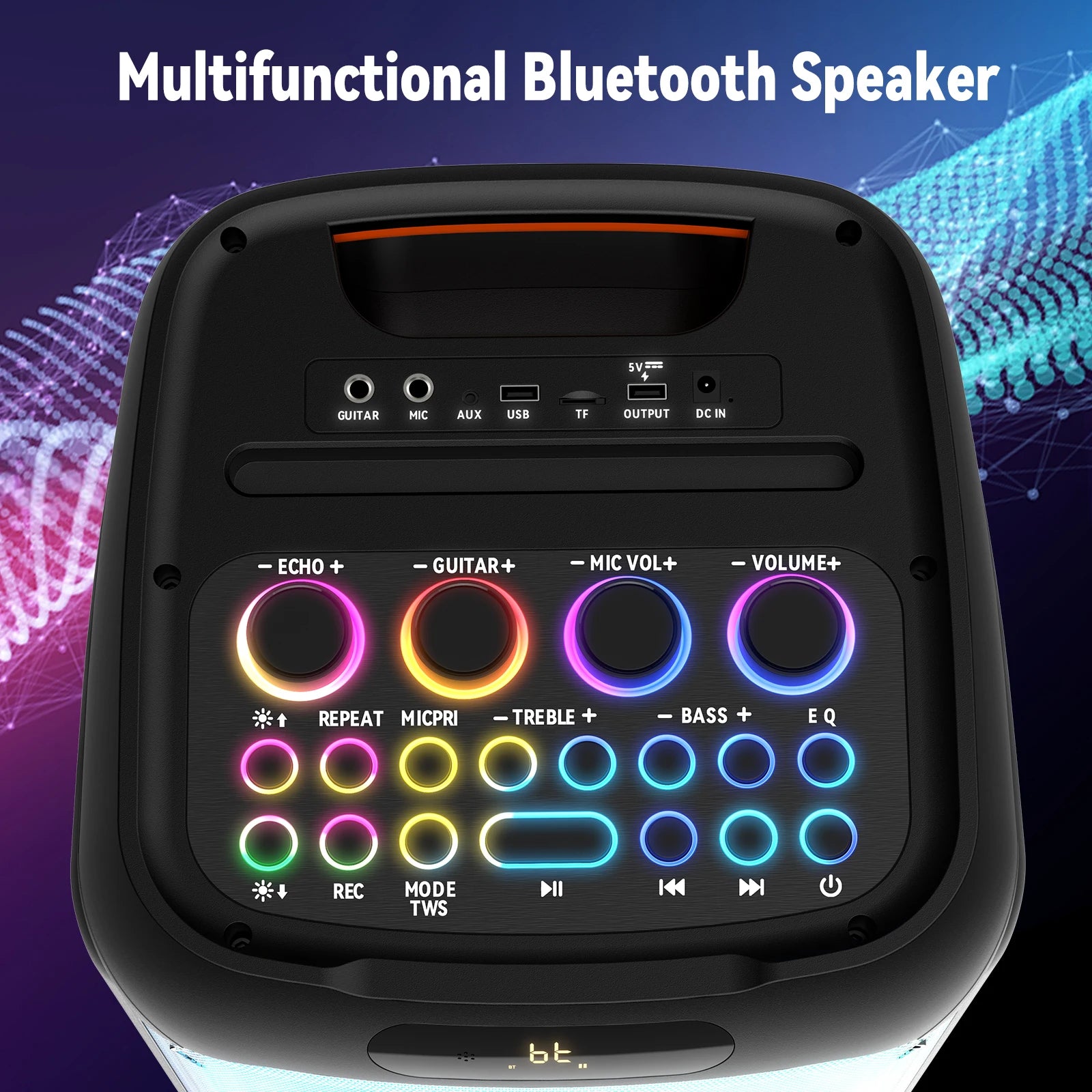 Karaoke Machine Adults Big Party Speaker 500W Peak Power Wireless PA