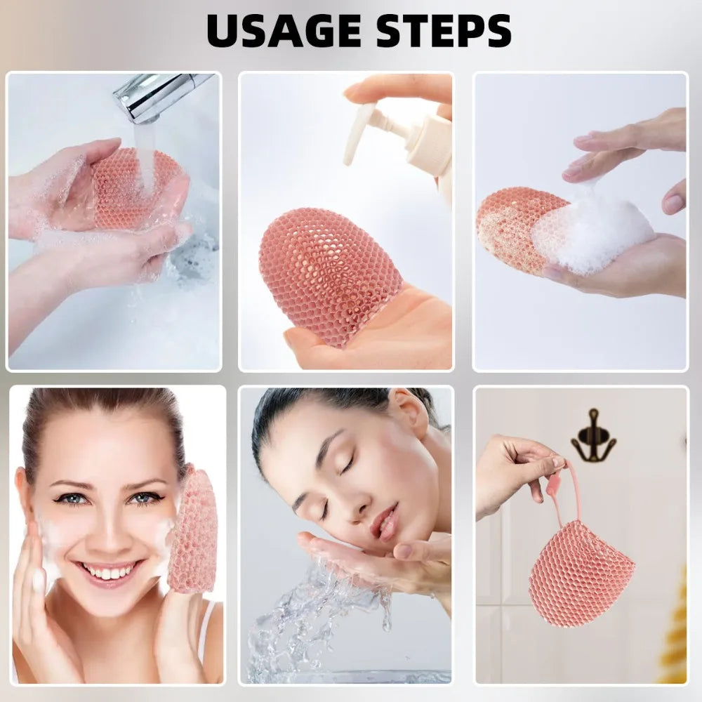 Honeycomb Exfoliating Bath Mitt – Reusable Shower Scrub Glove