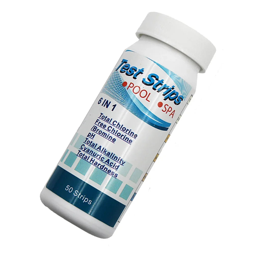 6-in-1 Water Test PH Strips Multipurpose Residual Chlorine Value