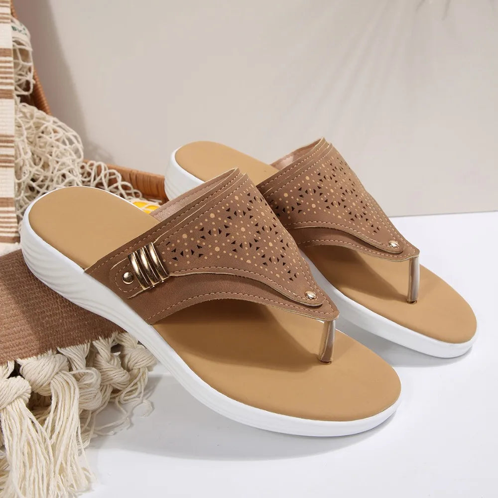 Summer Shoes Women Beach Slippers Fashion Holiday Flip Flops Thick