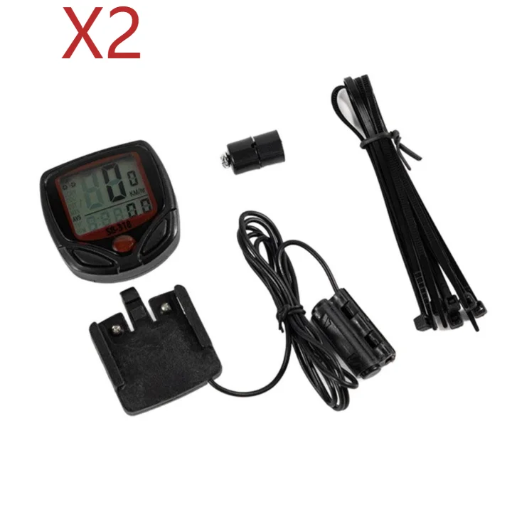 Waterproof Bicycle Digital Speedometer – Large LCD Bike Computer Bike Speedometer Zpaxo 2sets