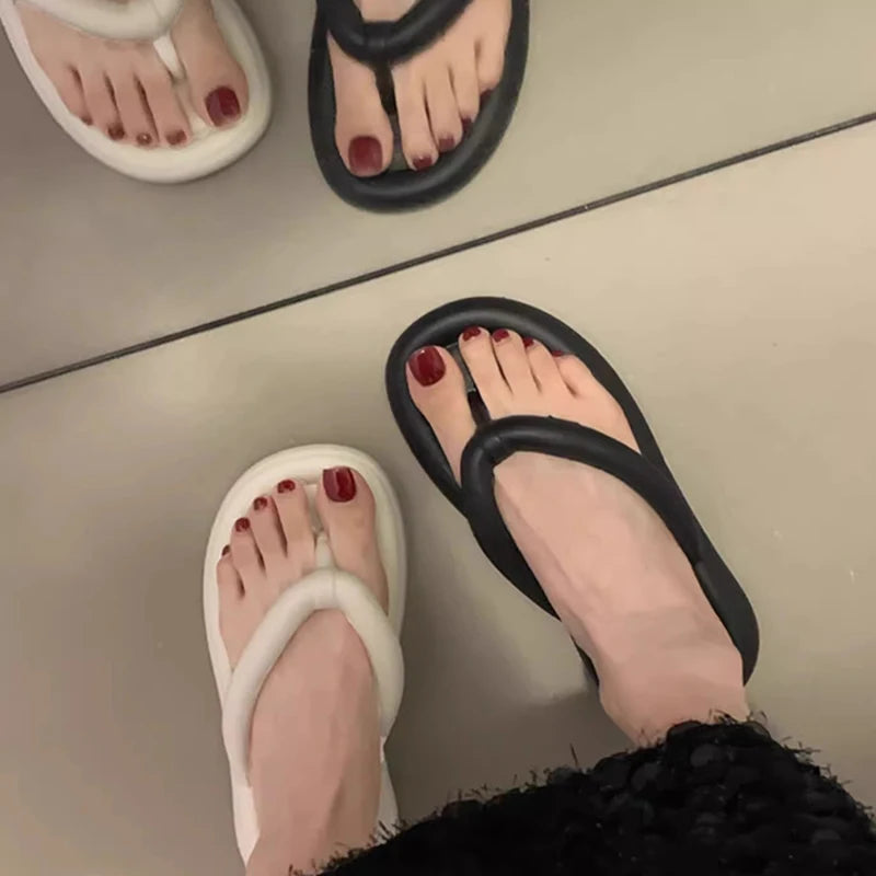 Summer Candy Colors Flip Flops Beach Soft Bottom Flat Slippers Women