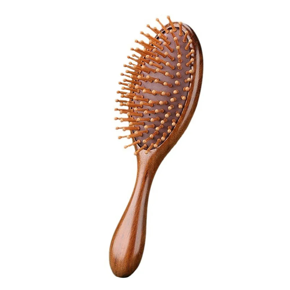 Portable Golden Silk Sandalwood Air Bag Comb Cushion Wood Care Scalp Zpaxo 1
