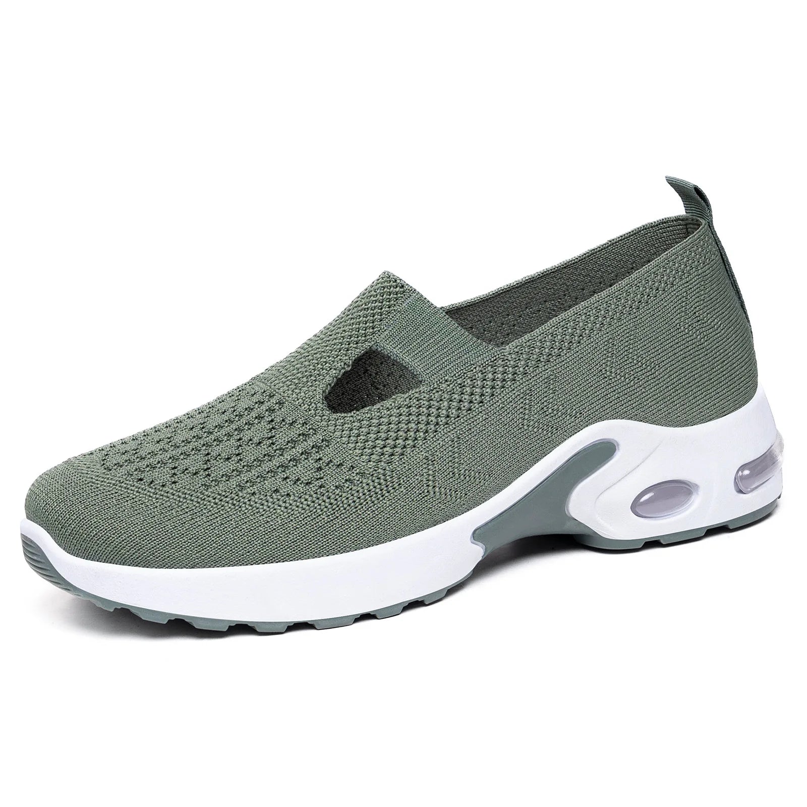 Women's 2026 Spring Versatile Casual Shoes One Step Breathable Soft Zpaxo 41 green