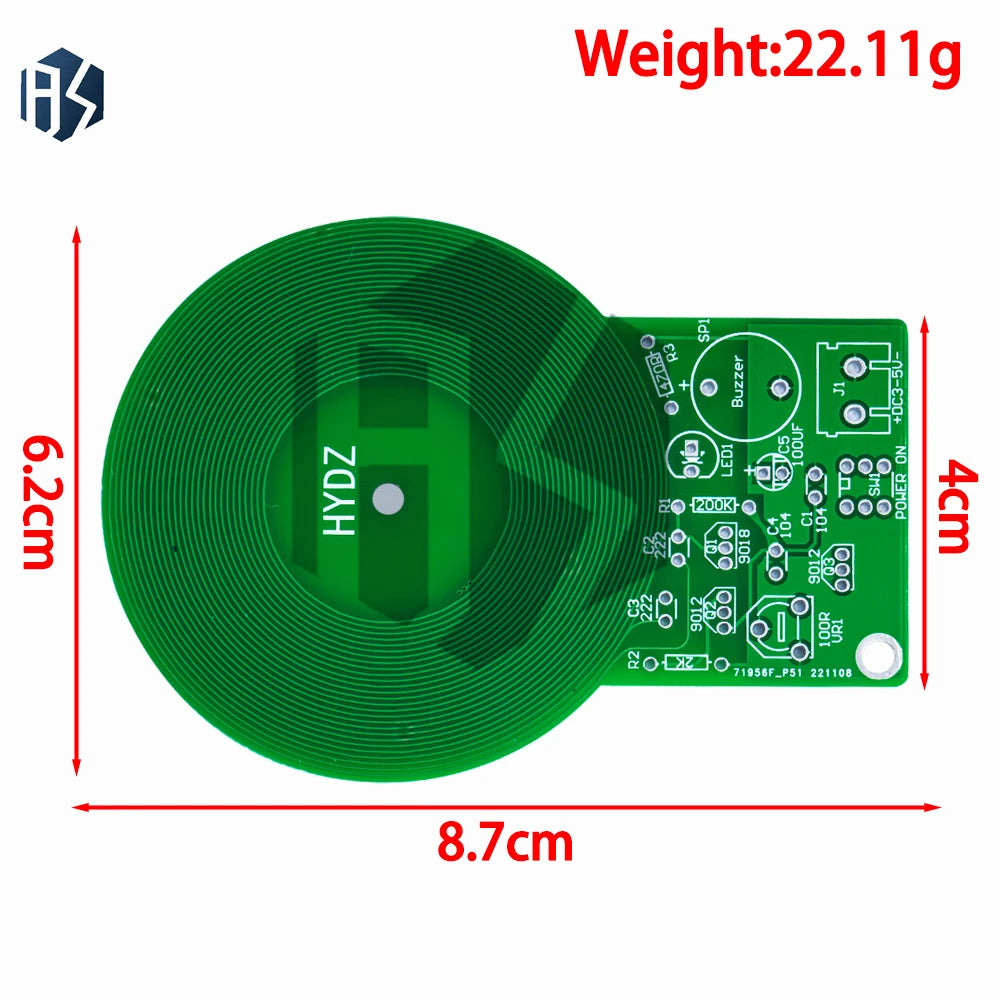 1PC 3V-5V DC Metal Detector Sensor Module 60mm Non-Contact Detection Board for DIY Hobby Projects Zpaxo