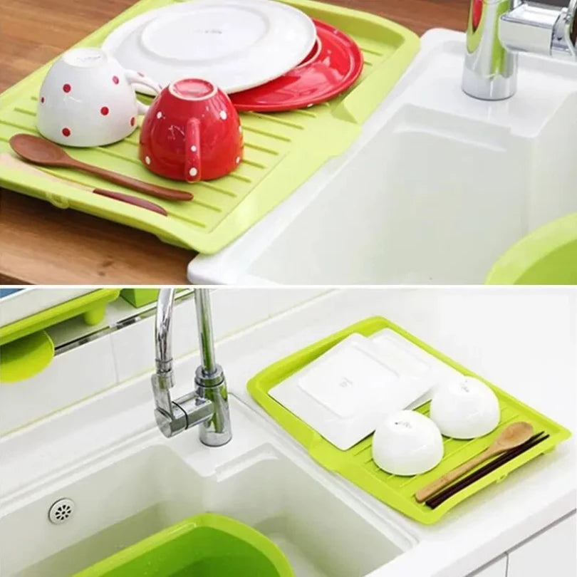 Large Kitchen Dish Drying Rack & Drain Tray – BPA-Free, 4 Colors Dish Drying Rack Zpaxo
