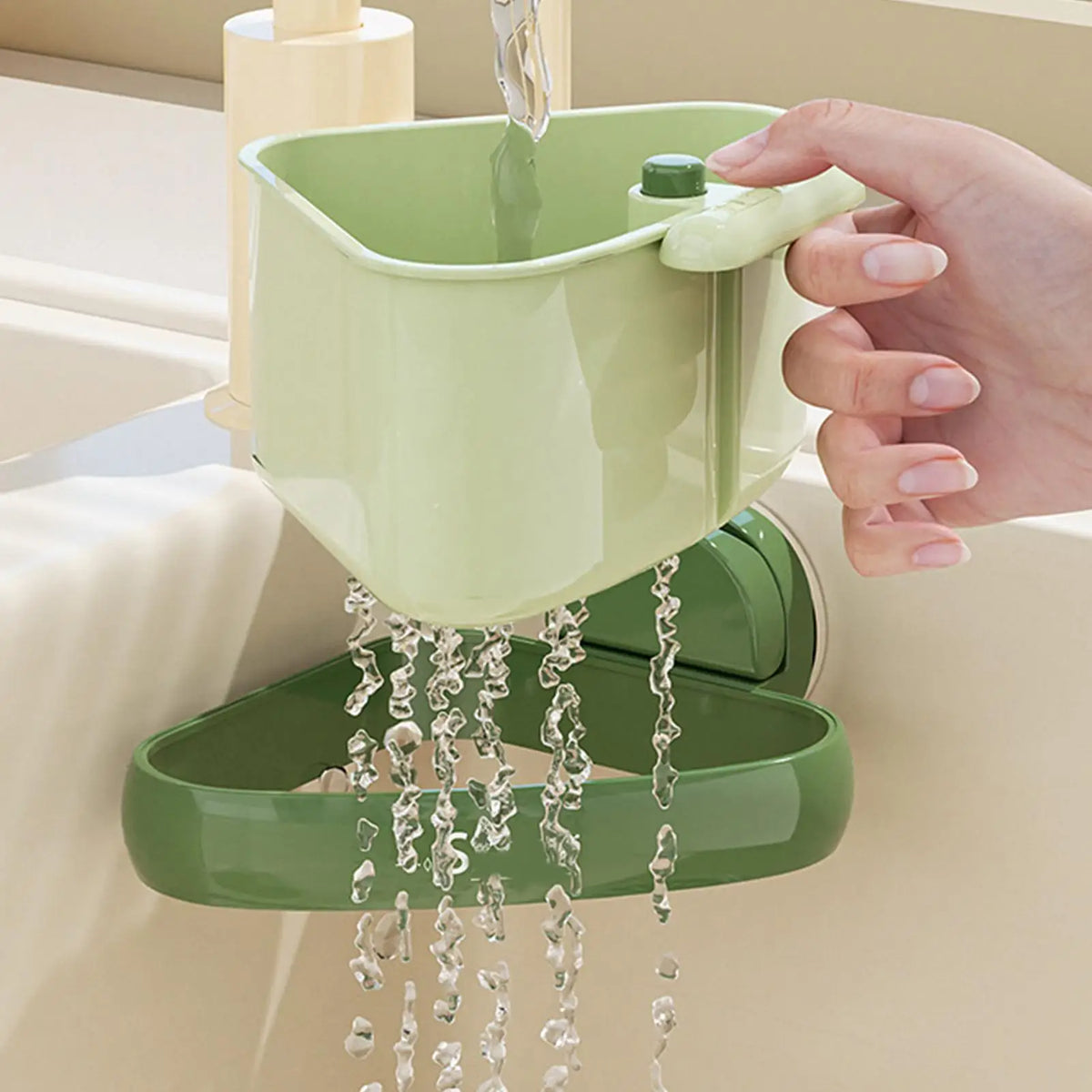 Kitchen Sink Corner Strainer Suction Cup Openable Food Waste Filter Zpaxo