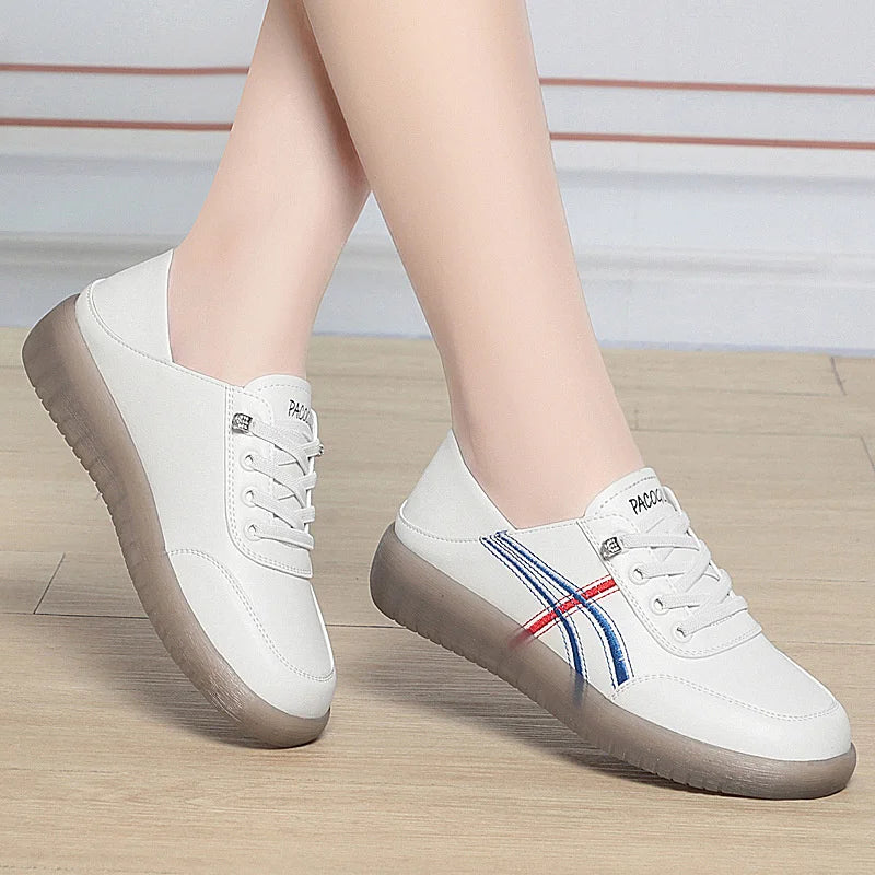 Casual Shoes Soft Sole Non-slip Women's Travel Comfortable White Beef Zpaxo ZX822 White Blue 39 China Mainland