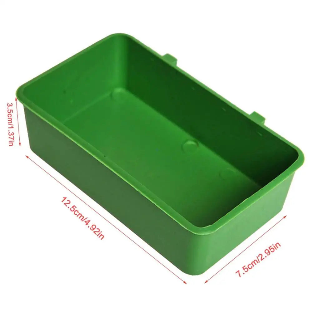 Hanging Bird Bath Tub for Parrots, Parakeets & Small Birds Bird Bath Tub Zpaxo Green