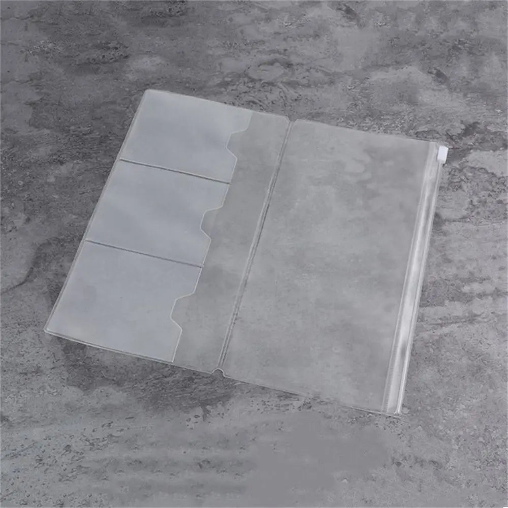 PVC Zipper Bag for Travelers Notebook Journal Planner Accessory Card Holder Storage Standard/Pocket/Passport Zpaxo 21x22.5cm