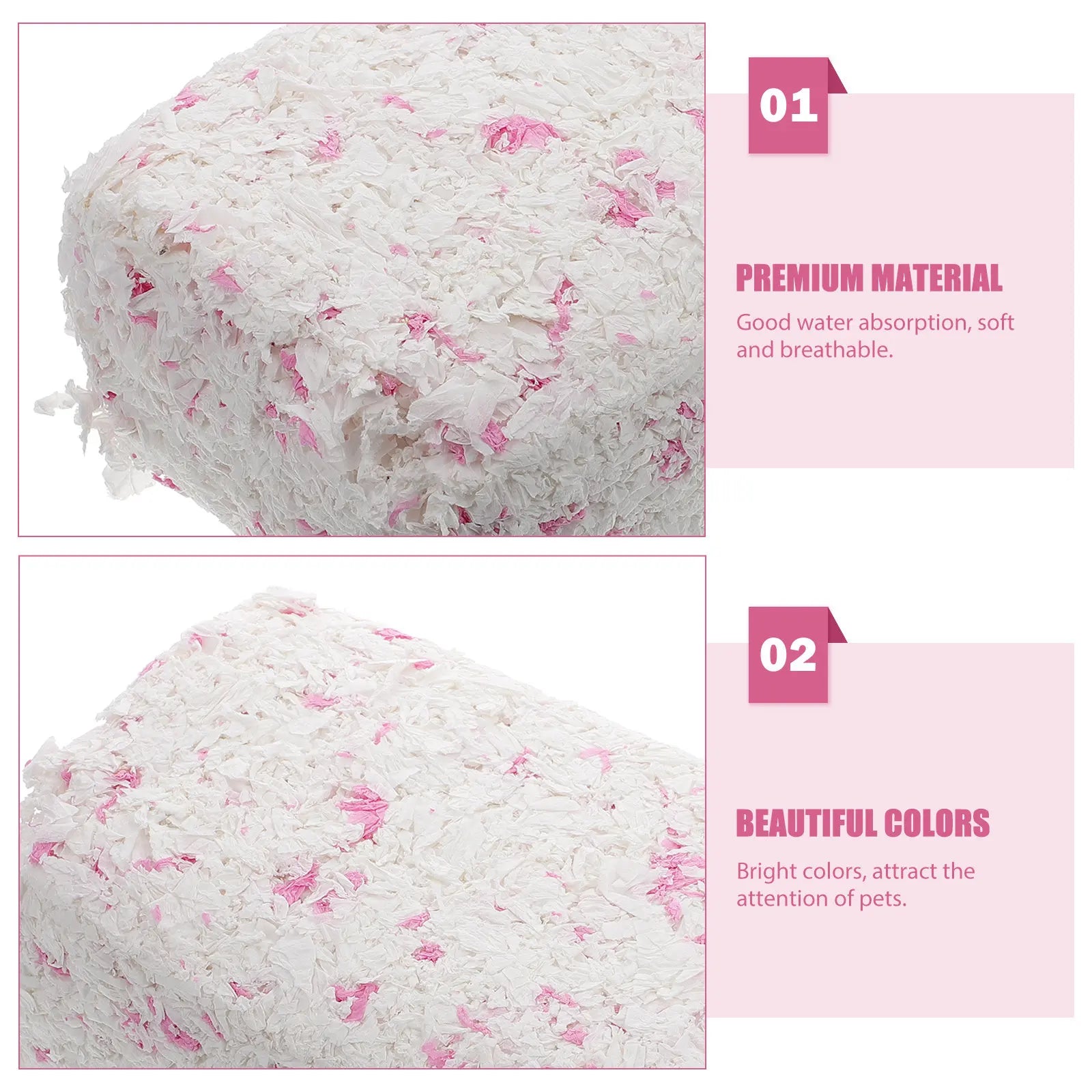 1 Bag Natural Paper Chip Bedding Small Animals Pet Padding Material