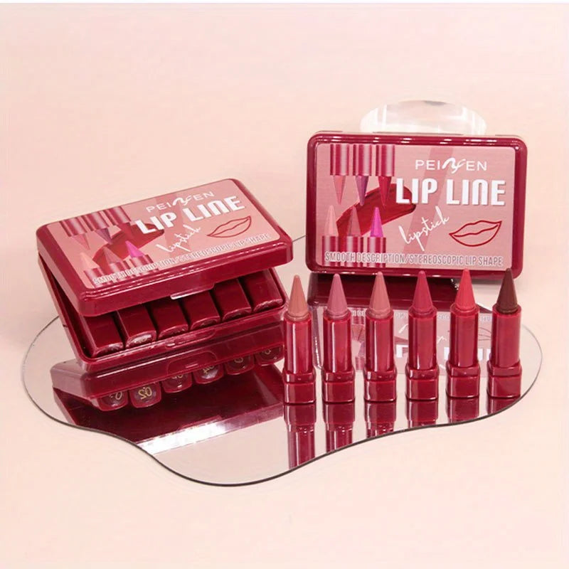 Long-lasting and easy to color matte rotating lipstick pen, natural waterproof and not easy to decolorize lip liner set Zpaxo