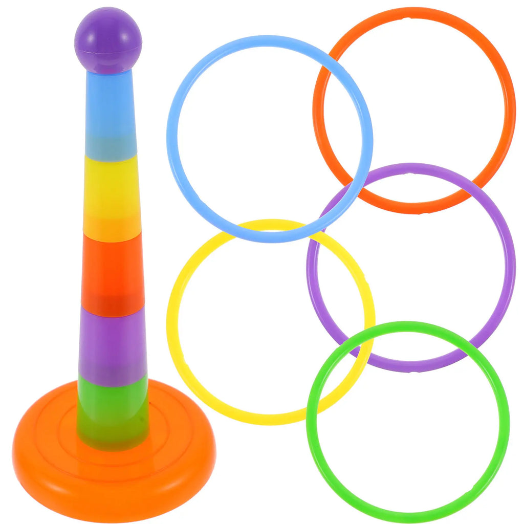 Interactive Bright Ring Toss Playground Educational Parrot Playing
