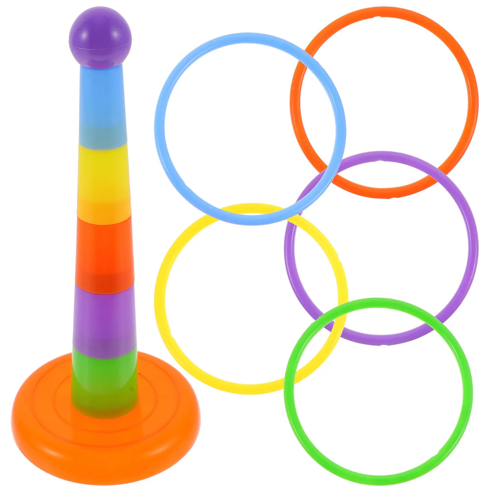 Interactive Bright Ring Toss Playground Educational Parrot Playing