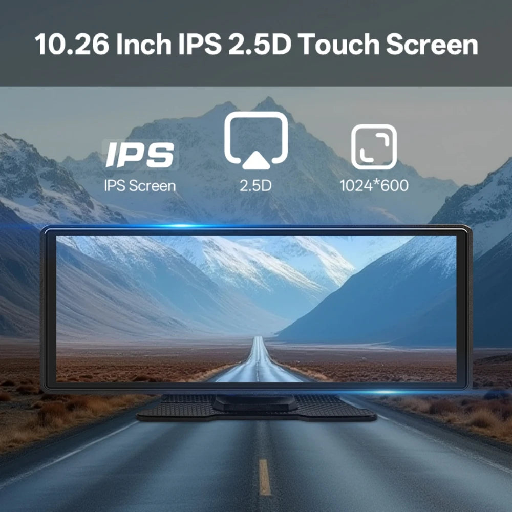 Hippcron Car IPS Display Screen Wireless Carplay Android Auto