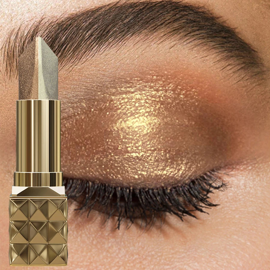Two Eye Shadow Stick Shimmer Glitter Brown Dimensional Natural