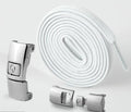 Elastic No-Tie Flat Shoelaces with Press Lock | Kids & Adults Elastic Shoelaces Zpaxo WHITE 100cm