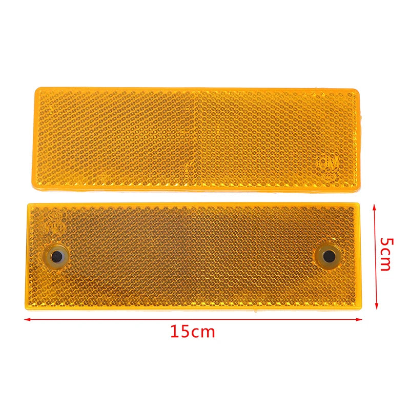Red White Orange Truck Motorcycle Adhesive Rectangle Plastic